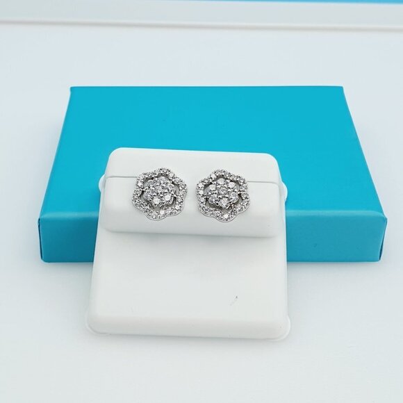 "925 Sterling Silver CZ Beautiful Earrings for Women, 1USPAR4168 - Picture 10 of 11